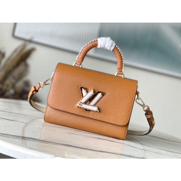 𝐋𝐎𝐔𝐈𝐒𝐕𝐔𝐈𝐓𝐓𝐎𝐍 M22229 Brown (woven) This Twist Medium handbag