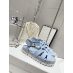 Prada Roman woven thick sole rubber sandals