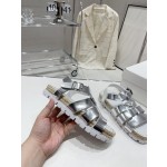 Prada Roman woven thick sole rubber sandals