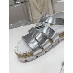 Prada Roman woven thick sole rubber sandals