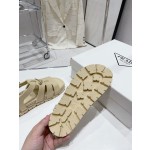 Prada Roman woven thick sole rubber sandals