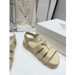 Prada Roman woven thick sole rubber sandals