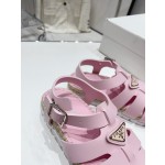 Prada Roman woven thick sole rubber sandals