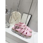 Prada Roman woven thick sole rubber sandals