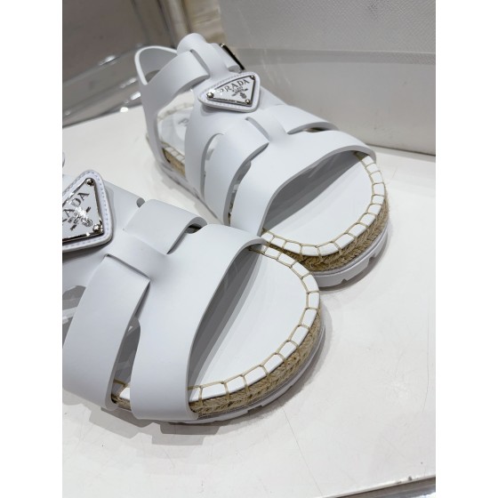 Prada Roman woven thick sole rubber sandals