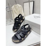 Prada Roman woven thick sole rubber sandals