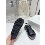 Prada Roman woven thick sole rubber sandals