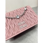 MIU MIU 5BP065 # Classic logo Matelasse pleated pattern
