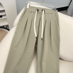 Brunelli Cucinelli Women's New Casual Straight Tube Loose Sweetheart Pants