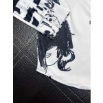 Armani has irregular black and white plaid patterns throughout her body ➕ Skeleton Head 💀➕ Letter printing