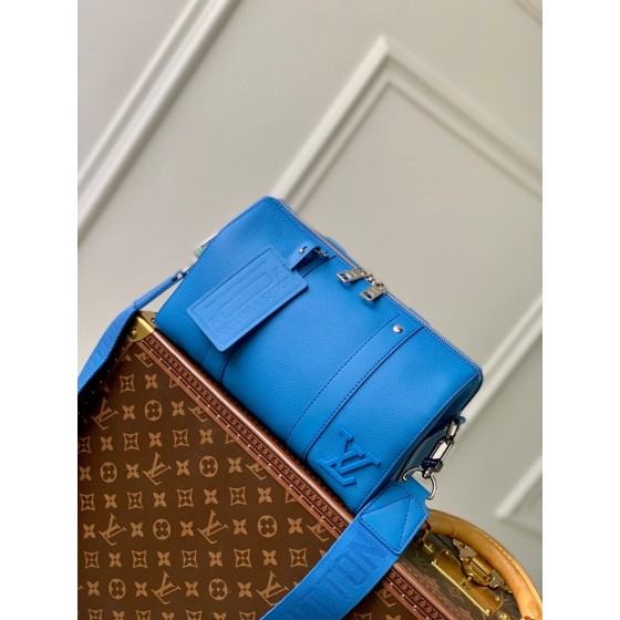 Louis Vuitton M22486 blue full leather men's bag pillow bag series