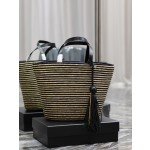 SAINT LAURENT Lafite Grass Vine Craft Bucket Bag Model Number: 600308