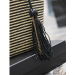 SAINT LAURENT Lafite Grass Vine Craft Bucket Bag Model Number: 600308