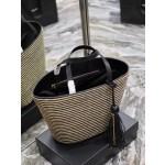 SAINT LAURENT Lafite Grass Vine Craft Bucket Bag Model Number: 600308