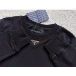 Prada's iconic iron brand hardware round neck sweater