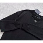 Prada's iconic iron brand hardware round neck sweater