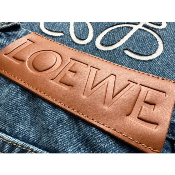 Loewe  three-dimensional hollowed out embroidered denim pants