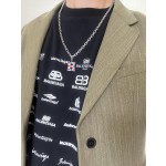 Hermes Diamond Hollow H Necklace