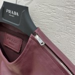 Prada genuine leather vest vest skirt