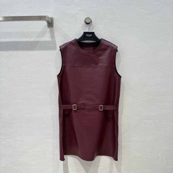 Prada genuine leather vest vest skirt