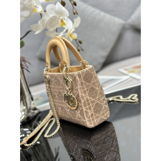 Dior Triple Embroidery Bead Tube Gold