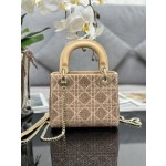 Dior Triple Embroidery Bead Tube Gold