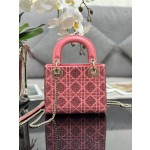 Dior Triple Embroidered Bead Tube Pink