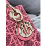 Dior Triple Embroidered Bead Tube Pink