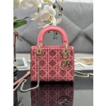 Dior Triple Embroidered Bead Tube Pink