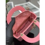 Dior Triple Embroidered Bead Tube Pink