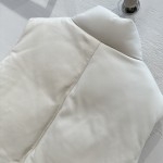 Prada short motorcycle bread jacket goose down leather vest