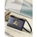 𝐋𝐎𝐔𝐈𝐒𝐕𝐔𝐈𝐓𝐓𝐎𝐍 M22773 Black Water Wave Twist Series TWIST Medium Handbag