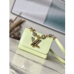 𝐋𝐎𝐔𝐈𝐒𝐕𝐔𝐈𝐓𝐓𝐎𝐍 M22768 Avocado Green Water Ripple Twist Series TWIST Small Handbag