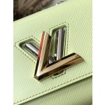 𝐋𝐎𝐔𝐈𝐒𝐕𝐔𝐈𝐓𝐓𝐎𝐍 M22768 Avocado Green Water Ripple Twist Series TWIST Small Handbag