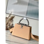 𝐋𝐎𝐔𝐈𝐒𝐕𝐔𝐈𝐓𝐓𝐎𝐍 N99387/M48865 Light Yellow Snake Shoulder This Capuchines BB handbag