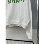 MARni brush printed logo round neck loose fitting sweater
