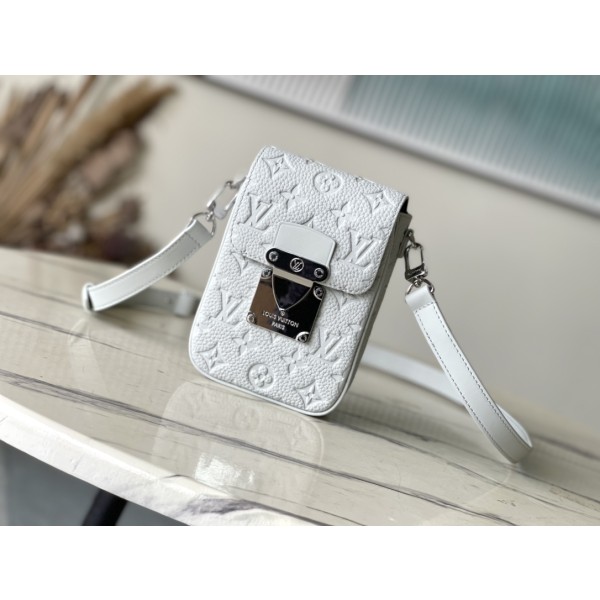 𝐋𝐎𝐔𝐈𝐒𝐕𝐔𝐈𝐓𝐓𝐎𝐍 M82568 Grey S-Lock Vertical Mini Handbag