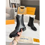 Louis Vuitton vintage cowhide patchwork boots