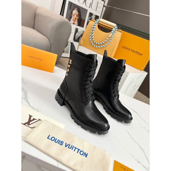 Louis Vuitton vintage cowhide patchwork boots