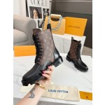 Louis Vuitton vintage cowhide patchwork boots