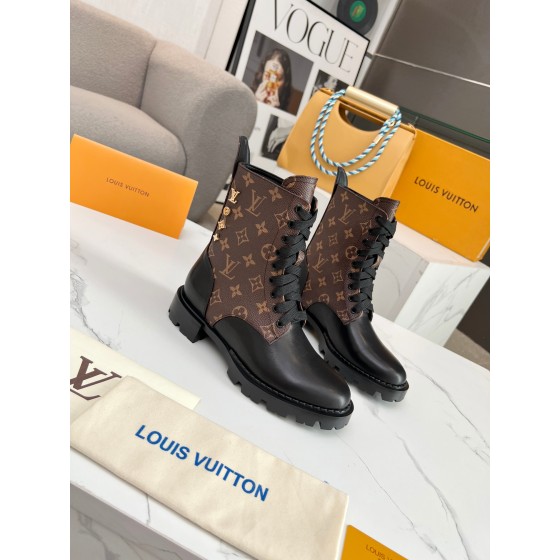 Louis Vuitton vintage cowhide patchwork boots