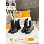 Louis Vuitton vintage cowhide patchwork boots