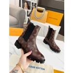 Louis Vuitton vintage cowhide patchwork boots