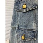 Chanel Round Neck Hardware Short Coat