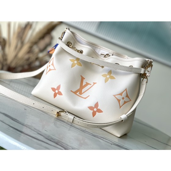 𝐋𝐎𝐔𝐈𝐒𝐕𝐔𝐈𝐓𝐓𝐎𝐍 M46545 Yellow silk screen full leather chain water bucket bag series