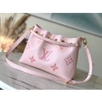 𝐋𝐎𝐔𝐈𝐒𝐕𝐔𝐈𝐓𝐓𝐎𝐍 M46492 pink silk screen full leather chain water bucket bag series