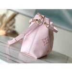 𝐋𝐎𝐔𝐈𝐒𝐕𝐔𝐈𝐓𝐓𝐎𝐍 M46492 pink silk screen full leather chain water bucket bag series