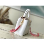𝐋𝐎𝐔𝐈𝐒𝐕𝐔𝐈𝐓𝐓𝐎𝐍 M22121 White Mini Capshell Mini Handbag