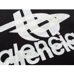 Balenciaga Overlapping White Shadow Print Bat Sleeve Pleated Design Sweater