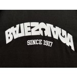 Balenciaga Inverted Letter Embroidered Round Neck Short Sleeve